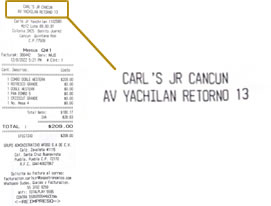 Carl S Jr Puebla Facturaci N   Carlsjr Invoice Sample 1 